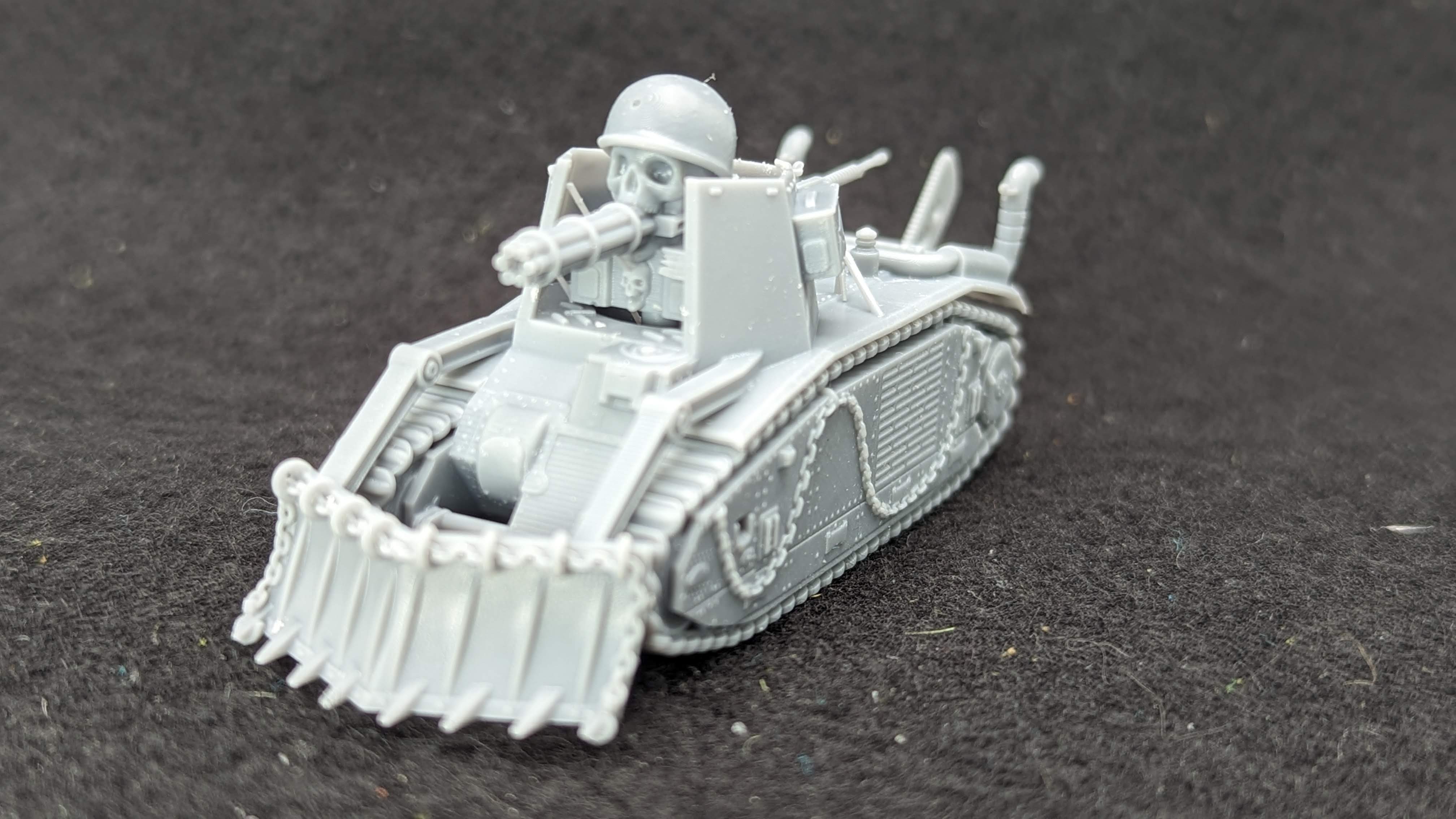 Heavy tank Char B1 (France, WW2) converted to CYBERPUNK style